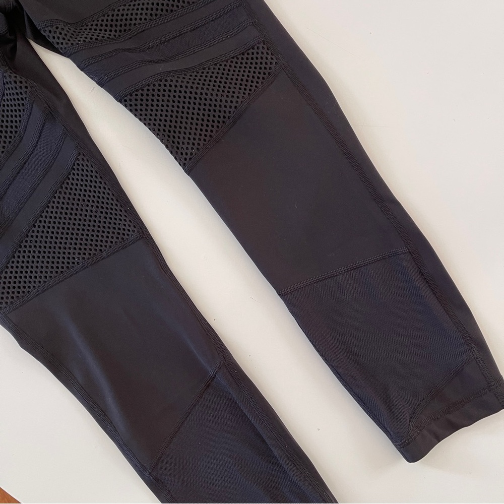 Lululemon Black Leggings with Mesh Detail - Picture 5 of 11